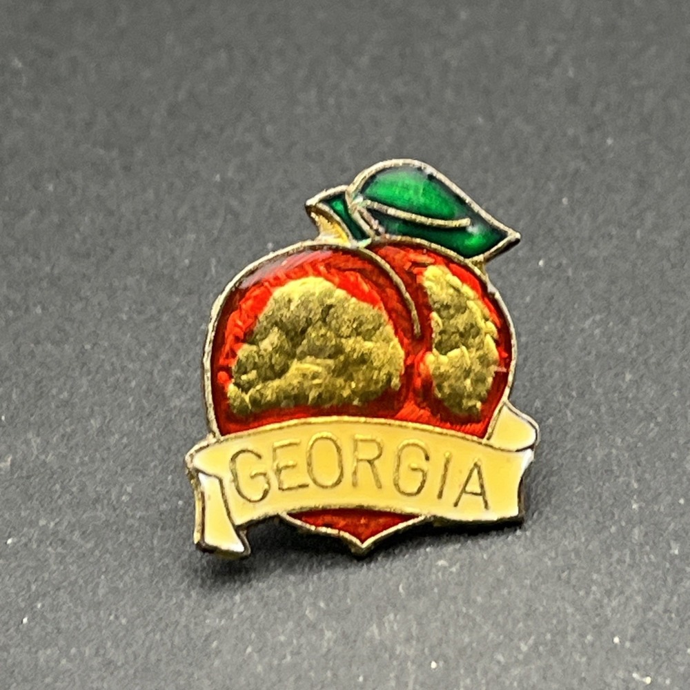 Georgia Peach State Fruit United States Of America Lapel Hat Pin